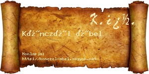 Könczöl Ábel névjegykártya