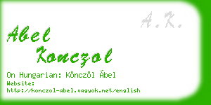 abel konczol business card