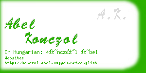 abel konczol business card